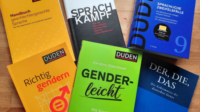 Verschiedene Buchtitel Genus-Sprache-Gender